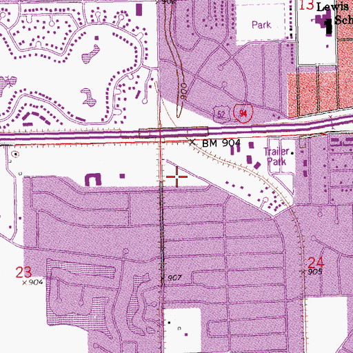 Topographic Map of Fargo - Moorhead Ambulance Service, ND
