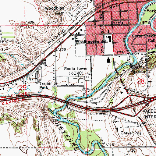 Topographic Map of Barnes County Ambulance, ND