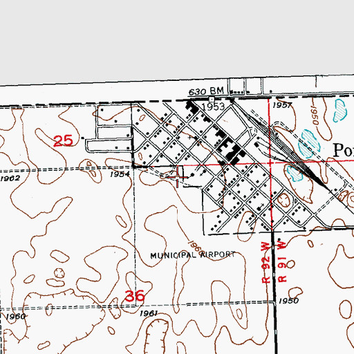 Topographic Map of Portal Ambulance Service, ND