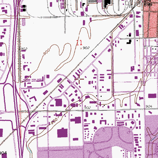 Topographic Map of Fargo - Moorhead Ambulance Service, ND