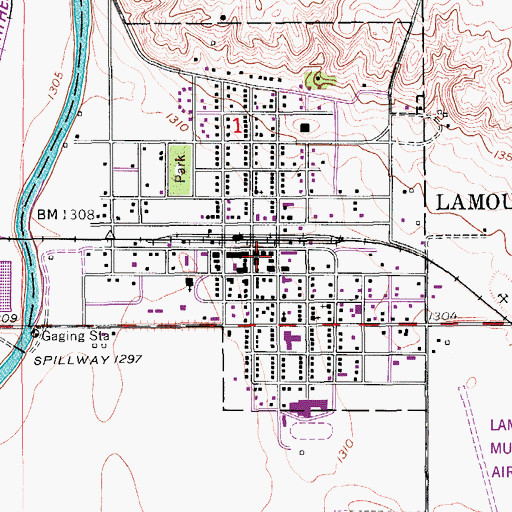 Topographic Map of Community Volunteer Emergency Medical Services of LaMoure, ND