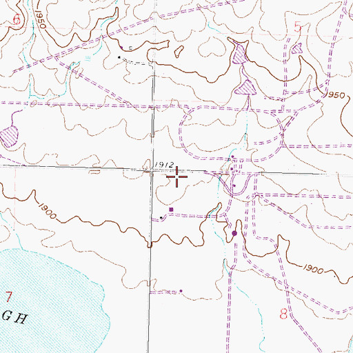 Topographic Map of The Falkirk Mine Ambulance Service, ND