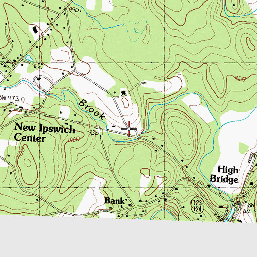 Topographic Map of Souhegan Valley Ambulance, NH