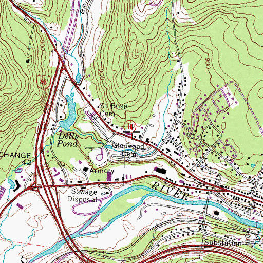 Topographic Map of Ross Ambulance Service, NH