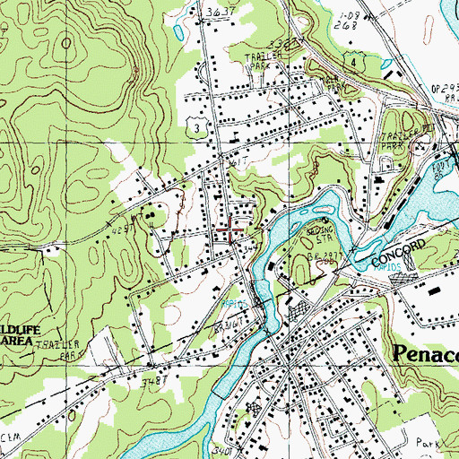 Topographic Map of Penacook Rescue Squad, NH