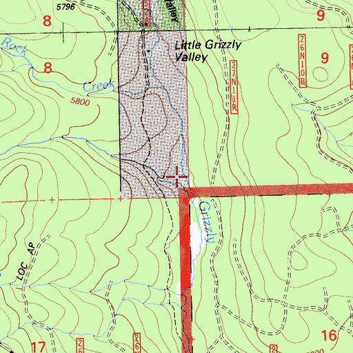 Topographic Map of Sawmill Tom Creek, CA