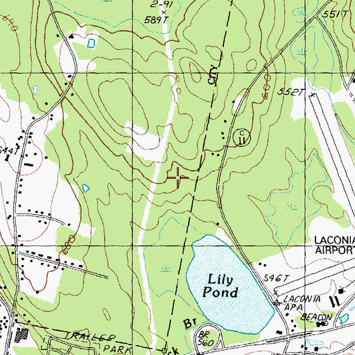 Topographic Map of Careplus Ambulance Services Station 7 - Gilford, NH