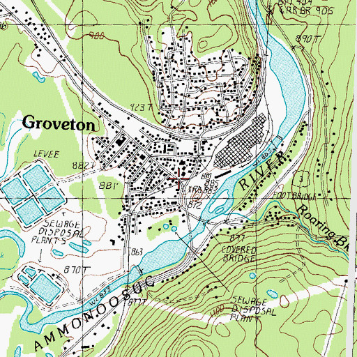 Topographic Map of Groveton Ambulance Service, NH