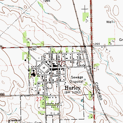 Topographic Map of Hurley Ambulance Service, SD