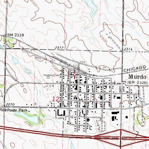 Topographic Map of Jones County Ambulance Service, SD