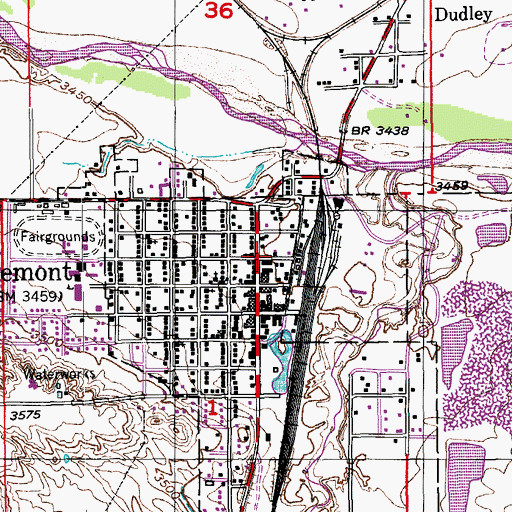 Topographic Map of Edgemont Ambulance Service, SD
