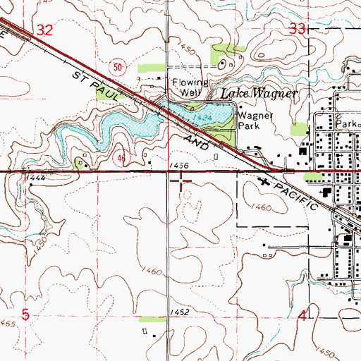 Topographic Map of Wagner - Lake Andes Ambulance District Station 2, SD