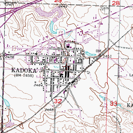 Topographic Map of Kadoka Volunteer Ambulance Service, SD