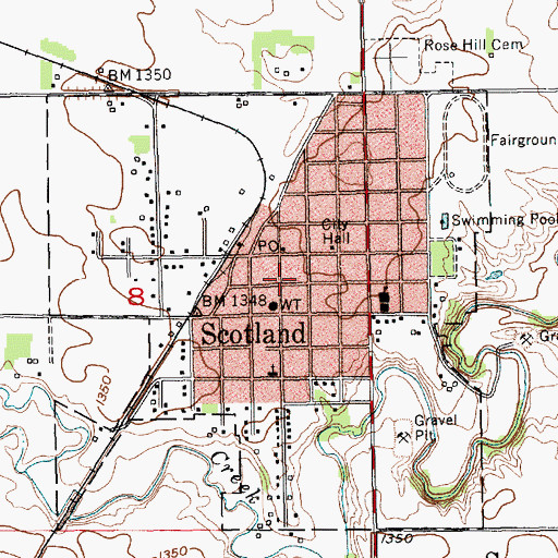 Topographic Map of Scotland Community Ambulance Service, SD