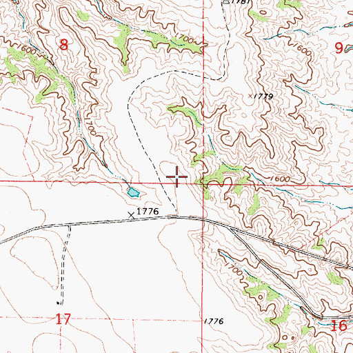 Topographic Map of Kul Wicasa Oyate Lower Brule Ambulance Service, SD