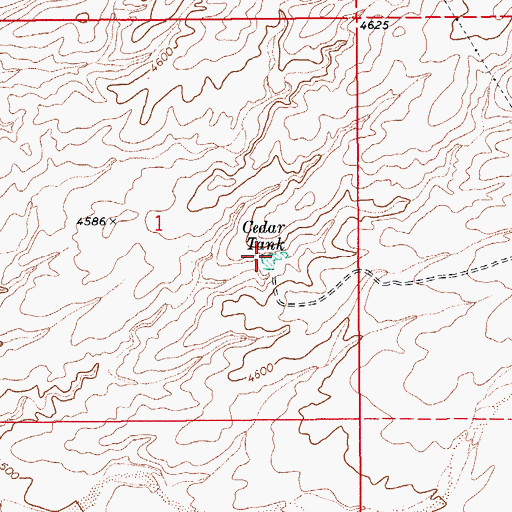 Topographic Map of Cedar Tank, AZ