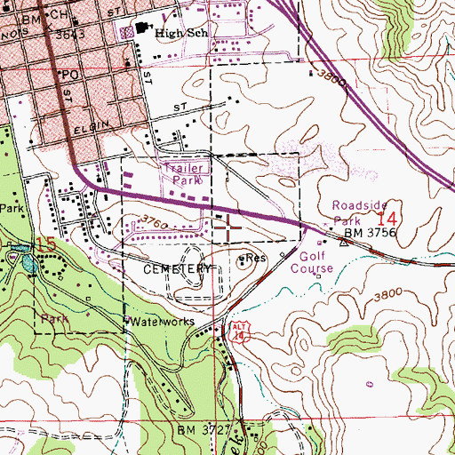 Topographic Map of Spearfish Emergency Ambulance Service, SD