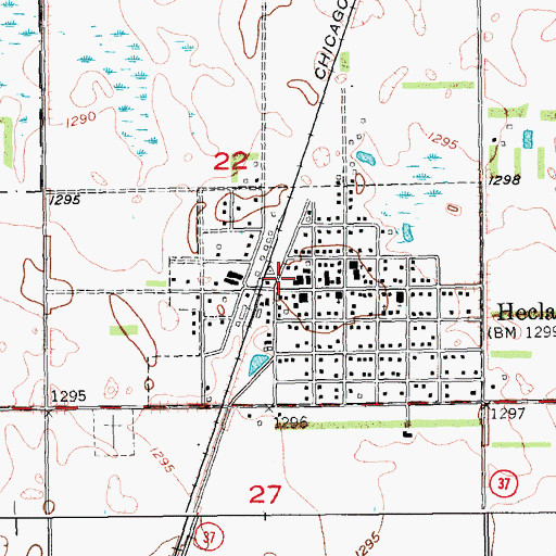 Topographic Map of Hecla Community Ambulance Service, SD