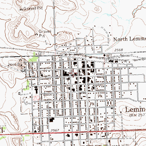 Topographic Map of Lemmon Emergency Medical Technician Association, SD
