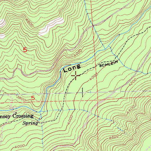 Topographic Map of Schlein Trail, CA
