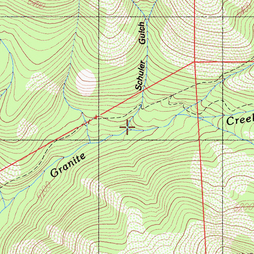 Topographic Map of Schuler Gulch, CA