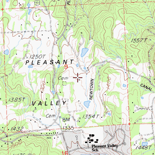 Topographic Map of Schwartz Ranch, CA