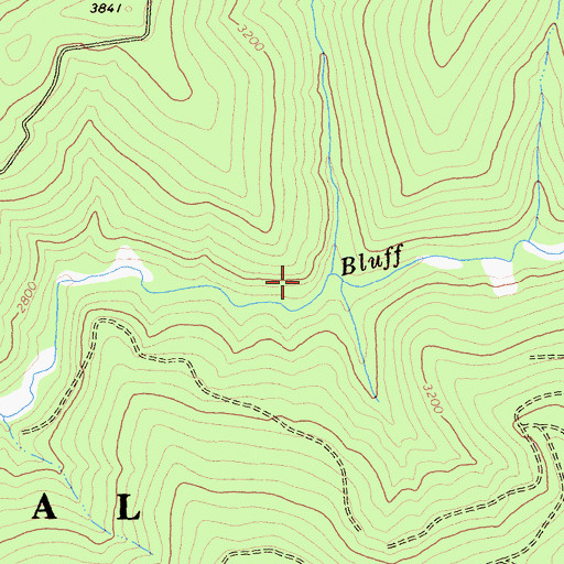 Topographic Map of Scorpion Creek, CA