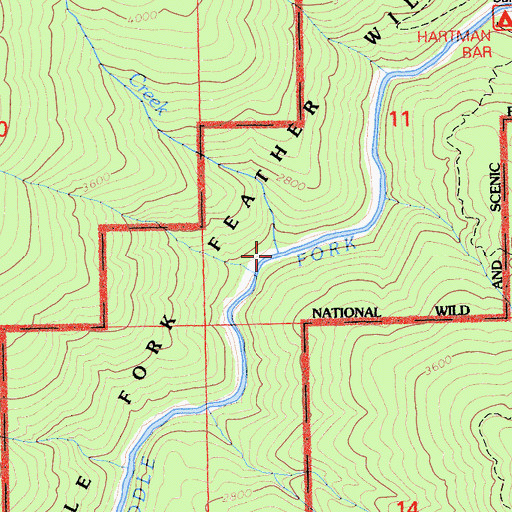 Topographic Map of Scotch Creek, CA