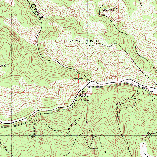 Topographic Map of Scott Creek, CA