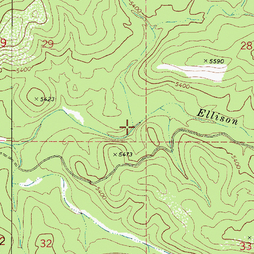 Topographic Map of Bonita Creek, AZ