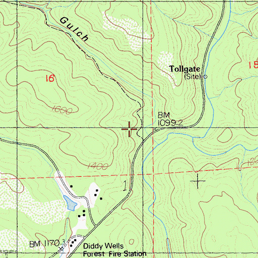 Topographic Map of Seaman Gulch, CA