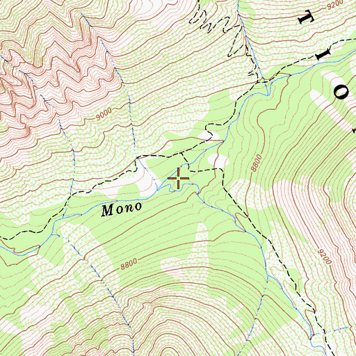 Topographic Map of Second Recess, CA