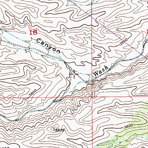 Topographic Map of Bonito Canyon, AZ