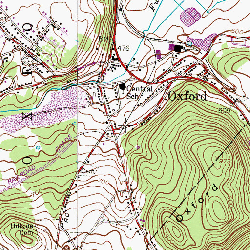 Topographic Map of Oxford Emergency Squad, NJ