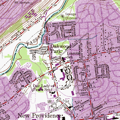 Topographic Map of New Providence Rescue Squad, NJ