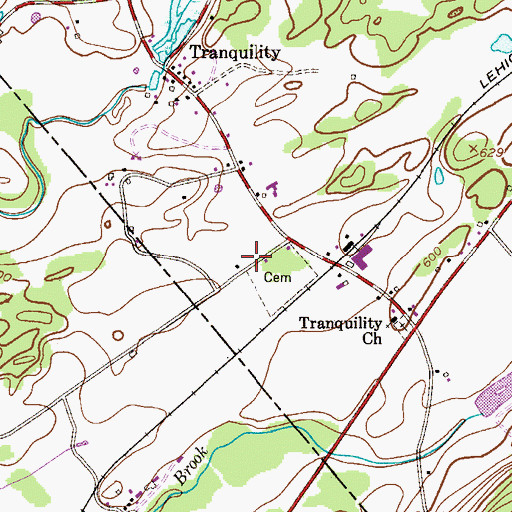 Topographic Map of Allamuchy - Green First Aid Squad, NJ