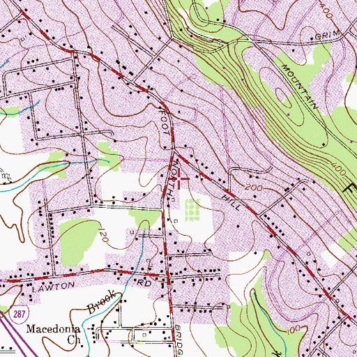 Topographic Map of Green Knoll Rescue Squad, NJ