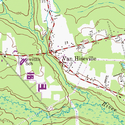 Topographic Map of Jackson Township First Aid Squad, NJ