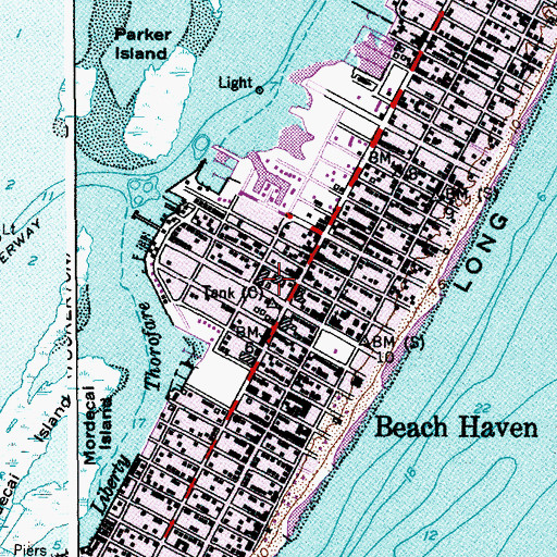 Topographic Map of Beach Haven First Aid Squad, NJ