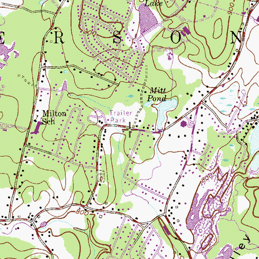 Topographic Map of Milton First Aid Squad, NJ