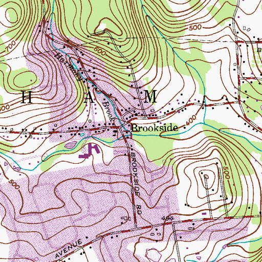 Topographic Map of Mendham Township First Aid Squad, NJ