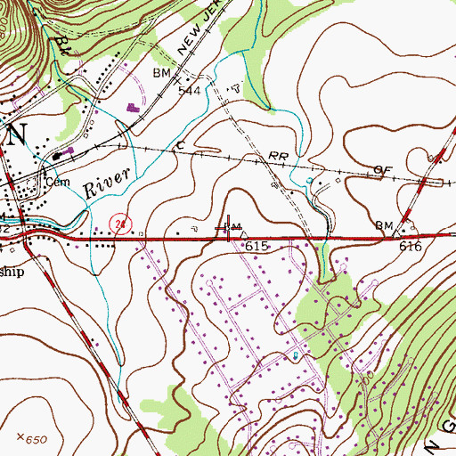 Topographic Map of Long Valley First Aid Squad, NJ