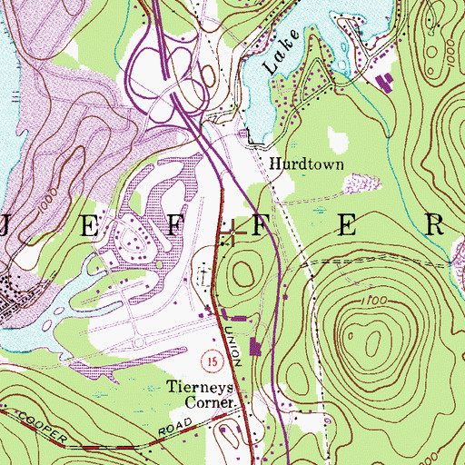 Topographic Map of Jefferson Township Rescue Squad, NJ