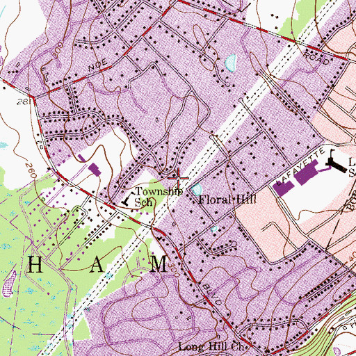 Topographic Map of Chatham Emergency Squad, NJ