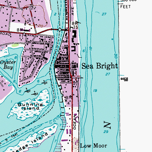 Topographic Map of Sea Bright Emergency Medical Services Squad, NJ