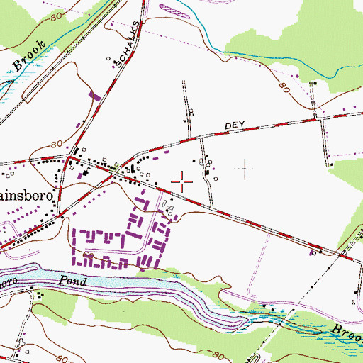 Topographic Map of Plainsboro Rescue Squad, NJ