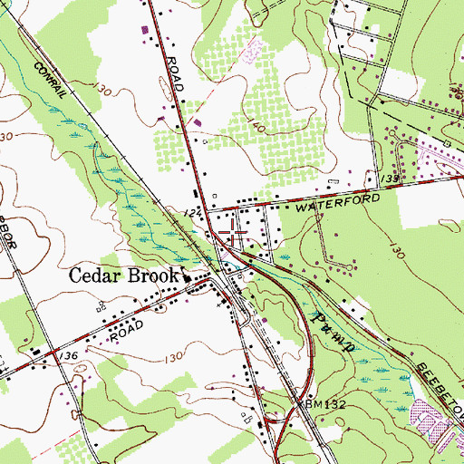 Topographic Map of Winslow Township Emergency Medical Services Headquarters, NJ