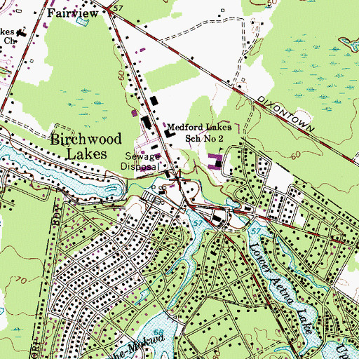 Topographic Map of Medford Lakes Emergency Squad, NJ