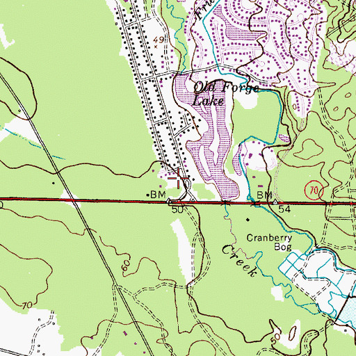 Topographic Map of Hampton Lakes Emergency Squad, NJ