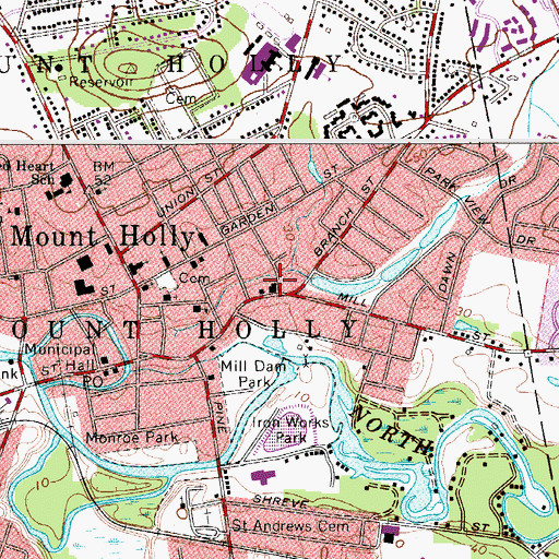 Topographic Map of America Emergency Squad, NJ